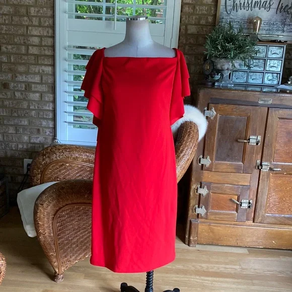 Lauren Ralph Lauren | Dresses | Lauren Ralph Lauren Red Formal Evening Dress  2 New | Poshmark